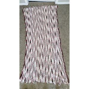 Handmade Afghan Throw Blanket Crochet, Pinks White, 34x75